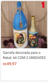 Anúncio de garrafas decoradas 2